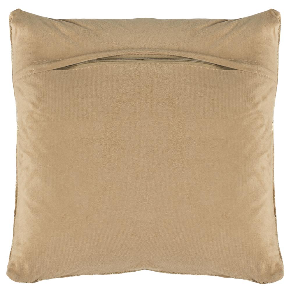 Latta Metallic Cowhide 20"X20" Pillow, Beige/Gold. Picture 1