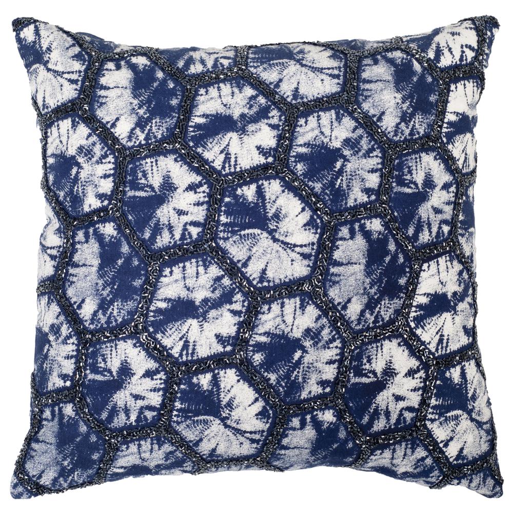 Delra Pillow, Navy/White. Picture 1