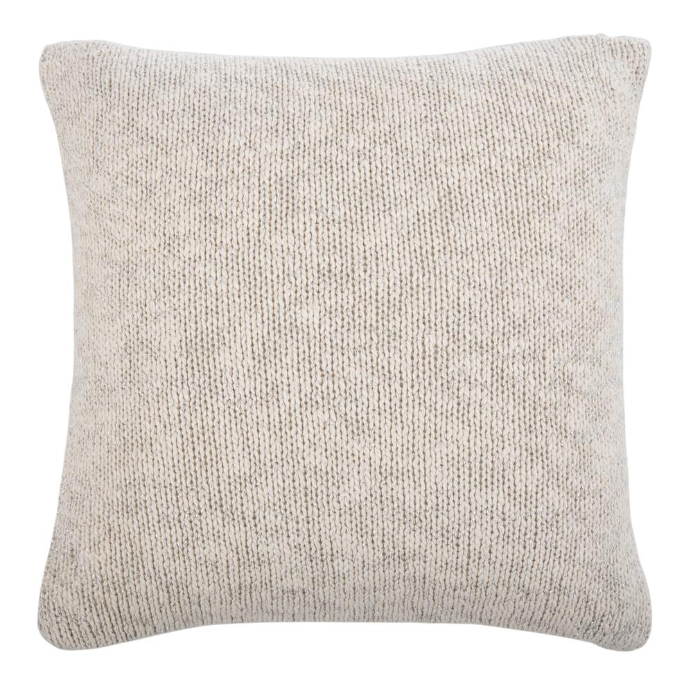 Ralen Knit Pillow, Natural/Silver Lurex. Picture 2