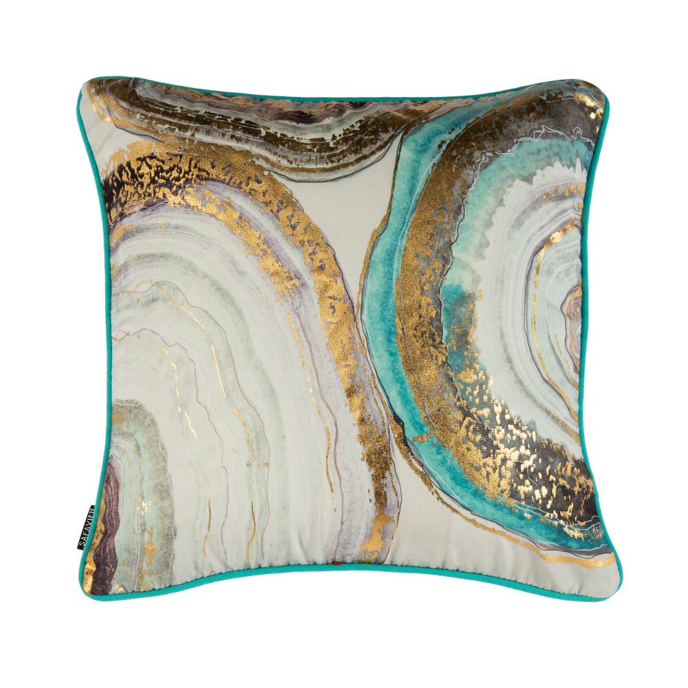Nima Pillow, Blue/Gold. Picture 1