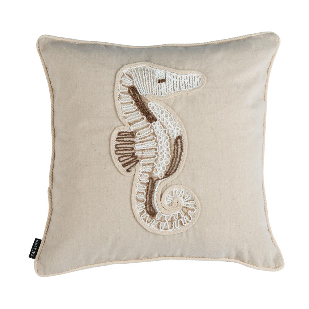Sanden Seahorse Pillow, Natural. Picture 1