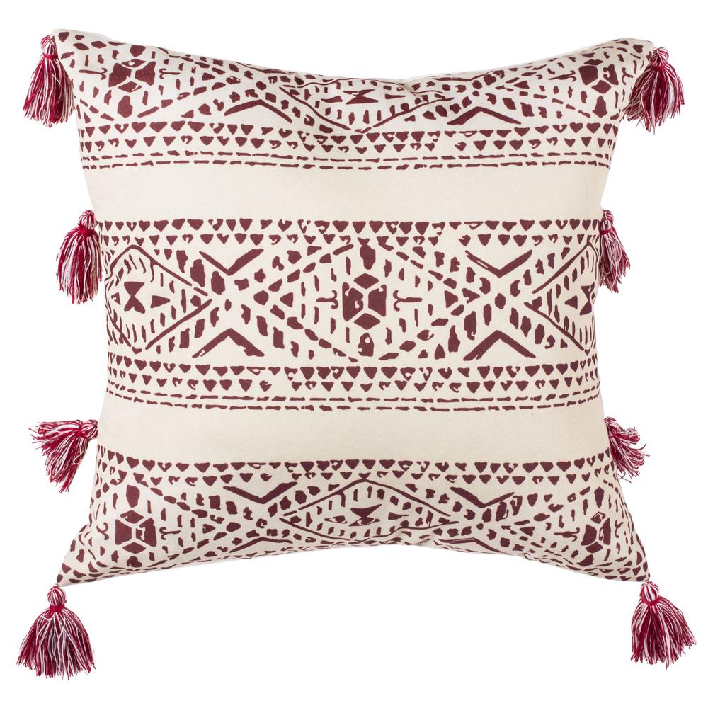 Landria Pillow, Beige/Red. Picture 1
