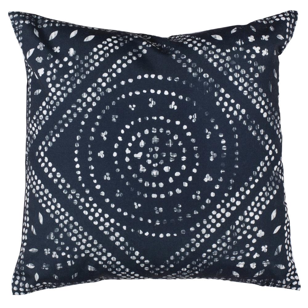 Mallory Pillow, Deep Blue/White. Picture 1