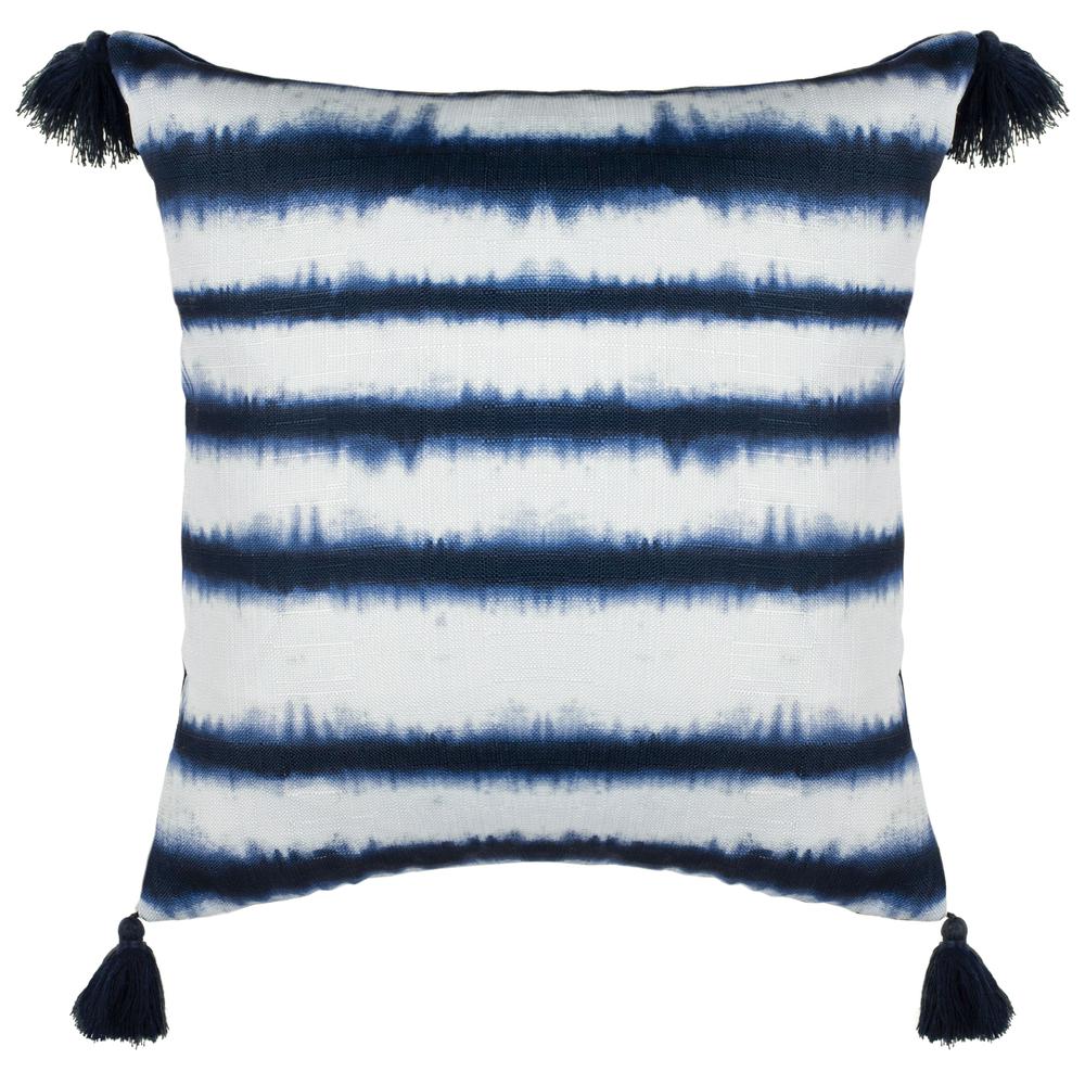 Cassia Pillow, Navy/White. Picture 1