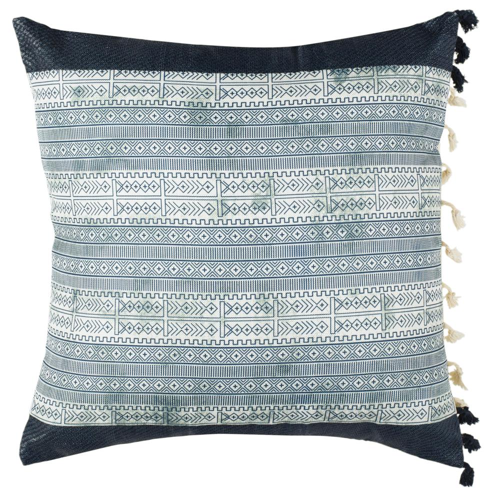 Linnet Pillow, Deep Blue/Grey. Picture 1