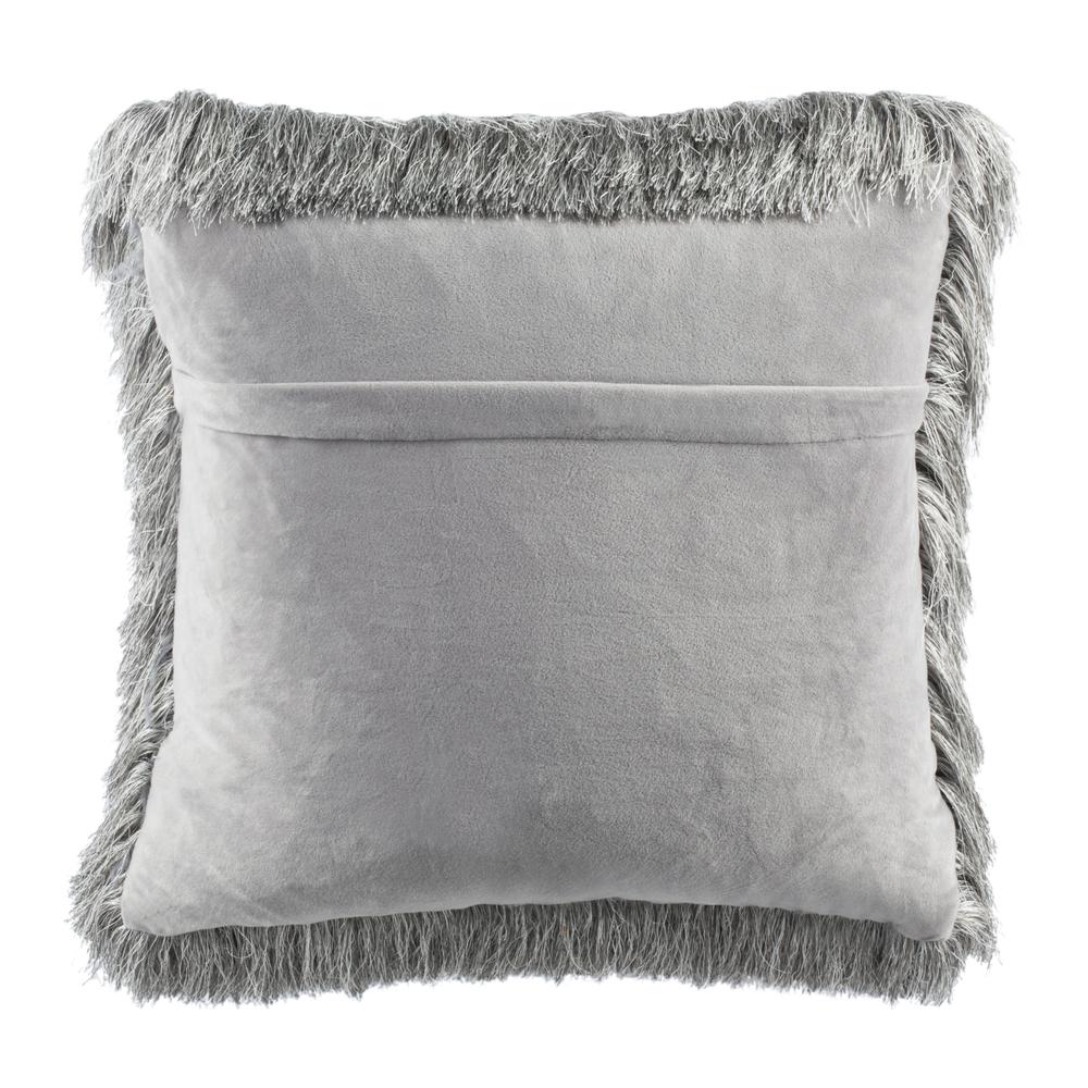 Chic Shag Pillow, Silver. Picture 2