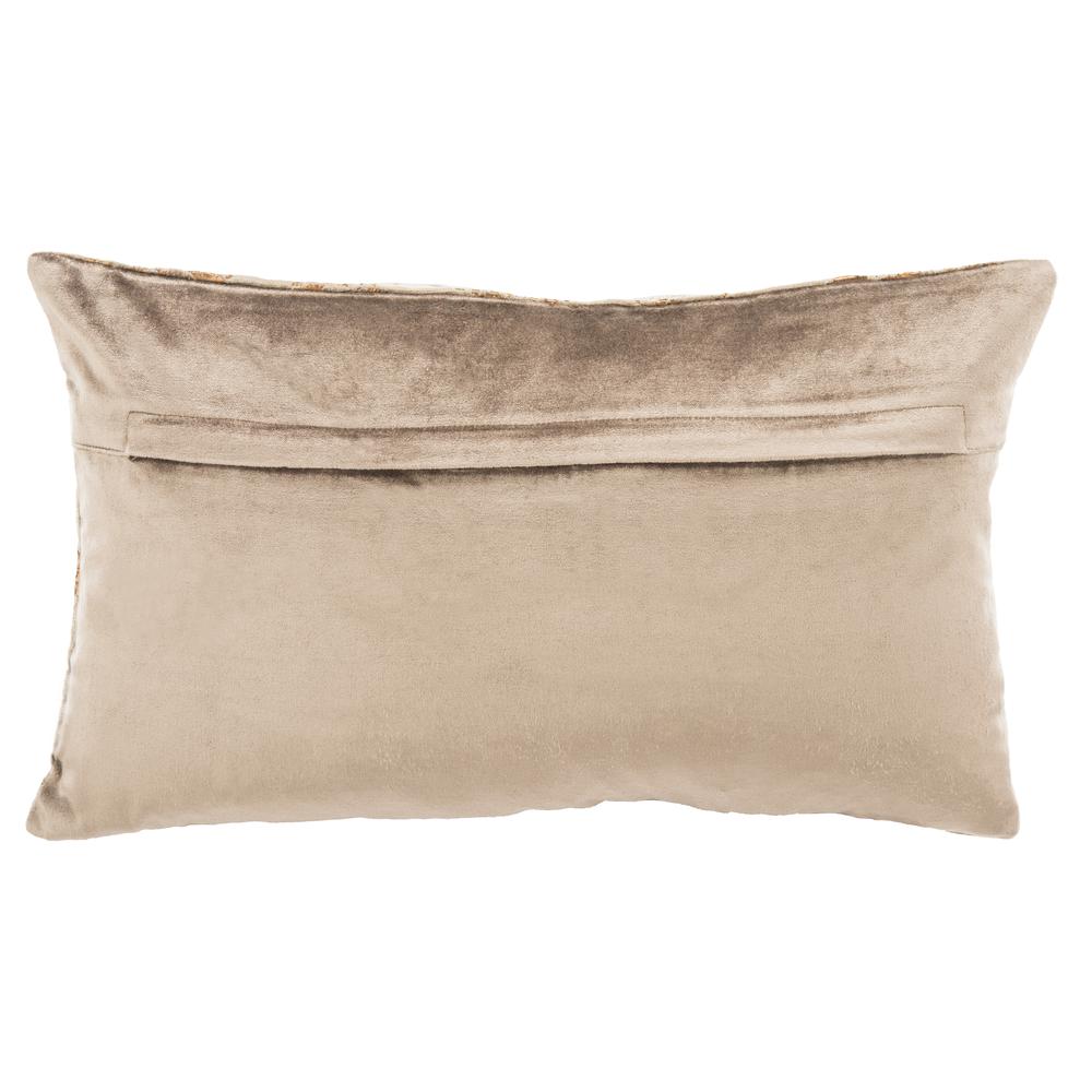 Edmee Metallic  Pillow, Potato Brown/Copper, PLS881C-1220. Picture 2