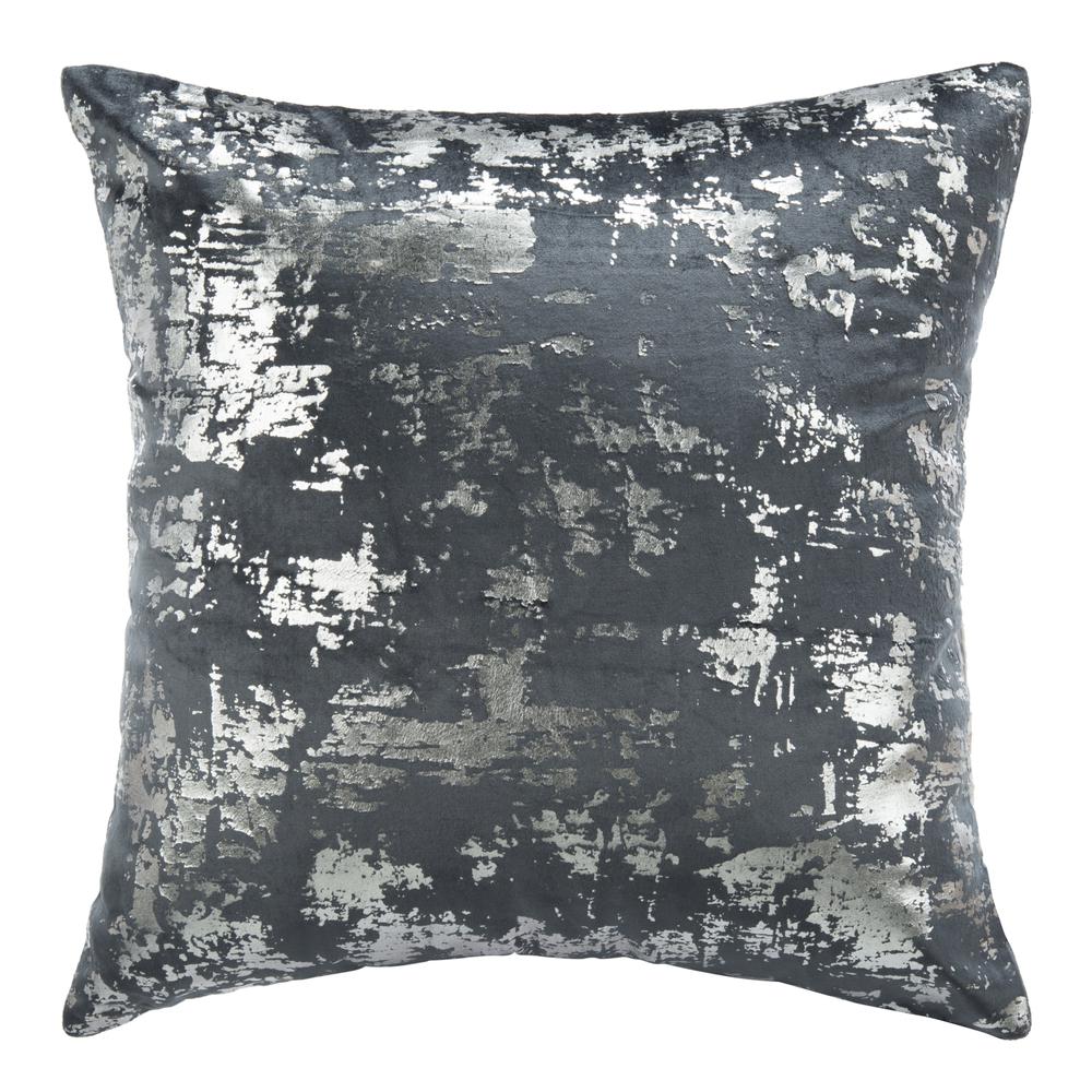 Edmee Metallic  Pillow, Midnight Blue/Silver, PLS881D-2020. Picture 1