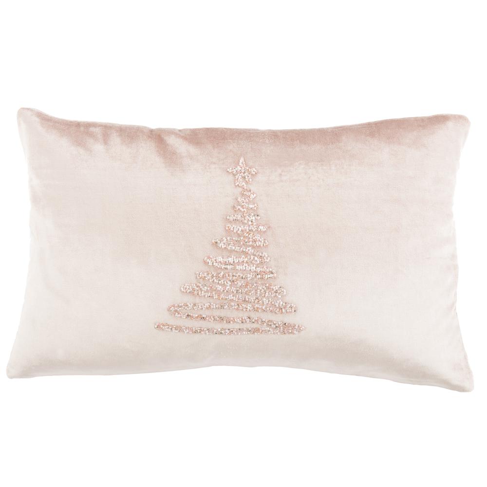 Enchanted Evergreen  Pillow, Peach, PLS882A-1220. Picture 1