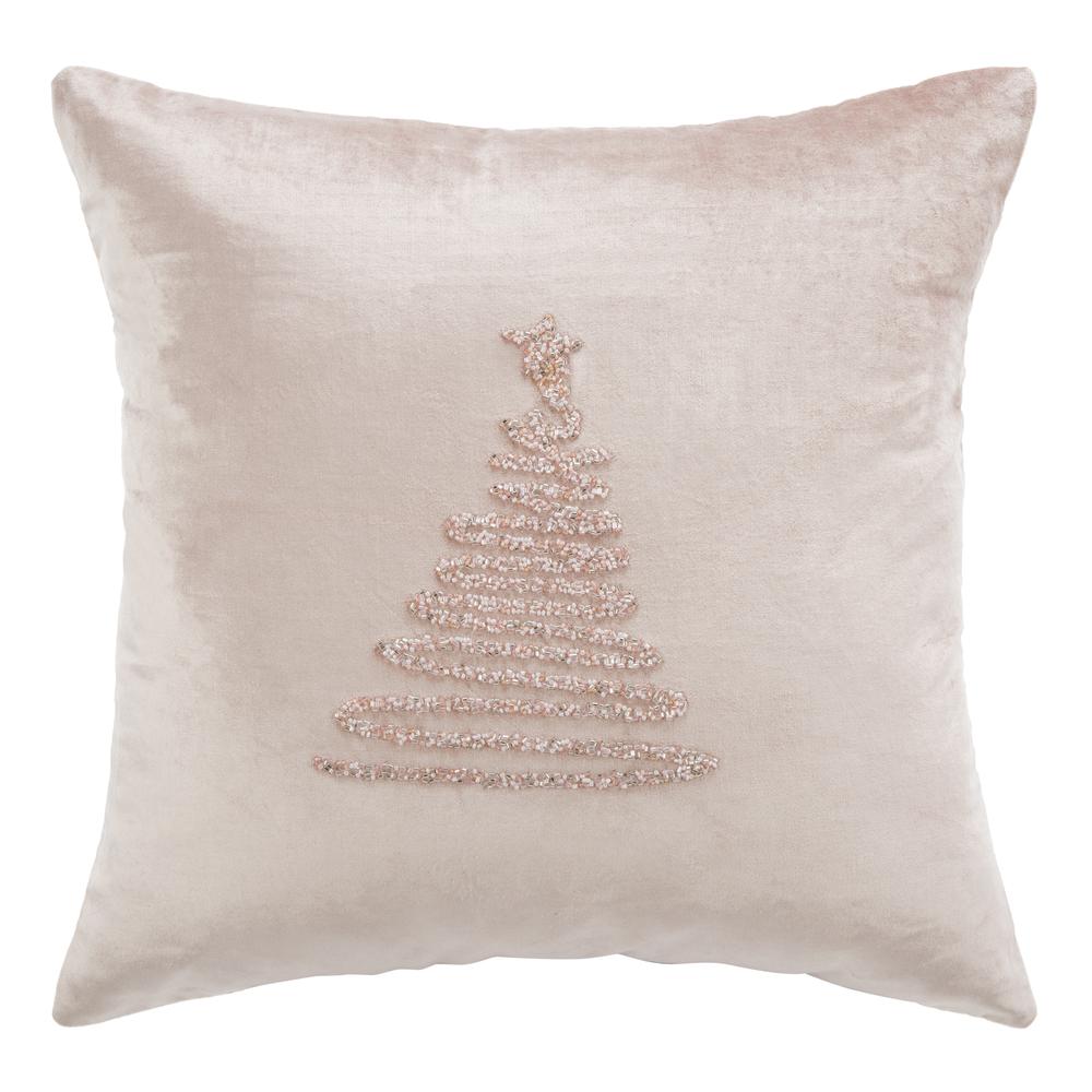 Enchanted Evergreen  Pillow, Peach, PLS882A-2020. Picture 1