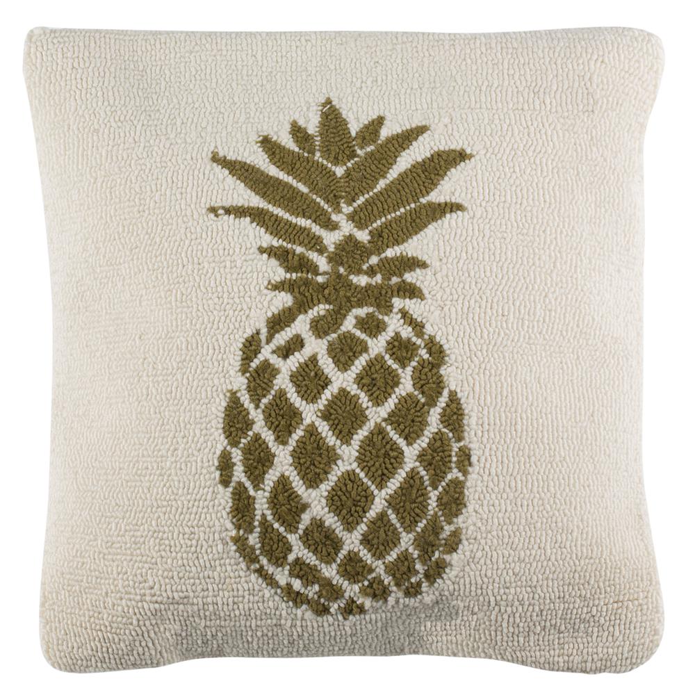 Pure Pineapple Pillow, Gold/White. Picture 1
