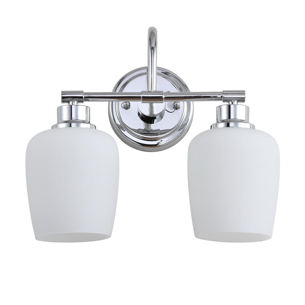 Rayden Two Light Bathroom Sconce, Chrome. Picture 3