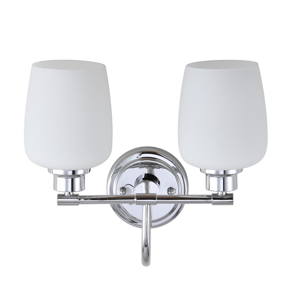 Rayden Two Light Bathroom Sconce, Chrome. Picture 2