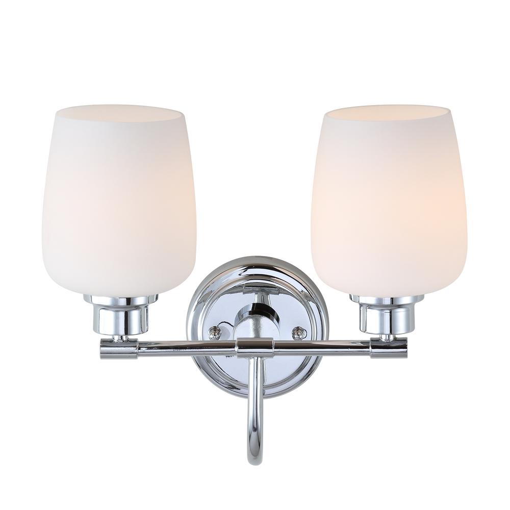 Rayden Two Light Bathroom Sconce, Chrome. Picture 5