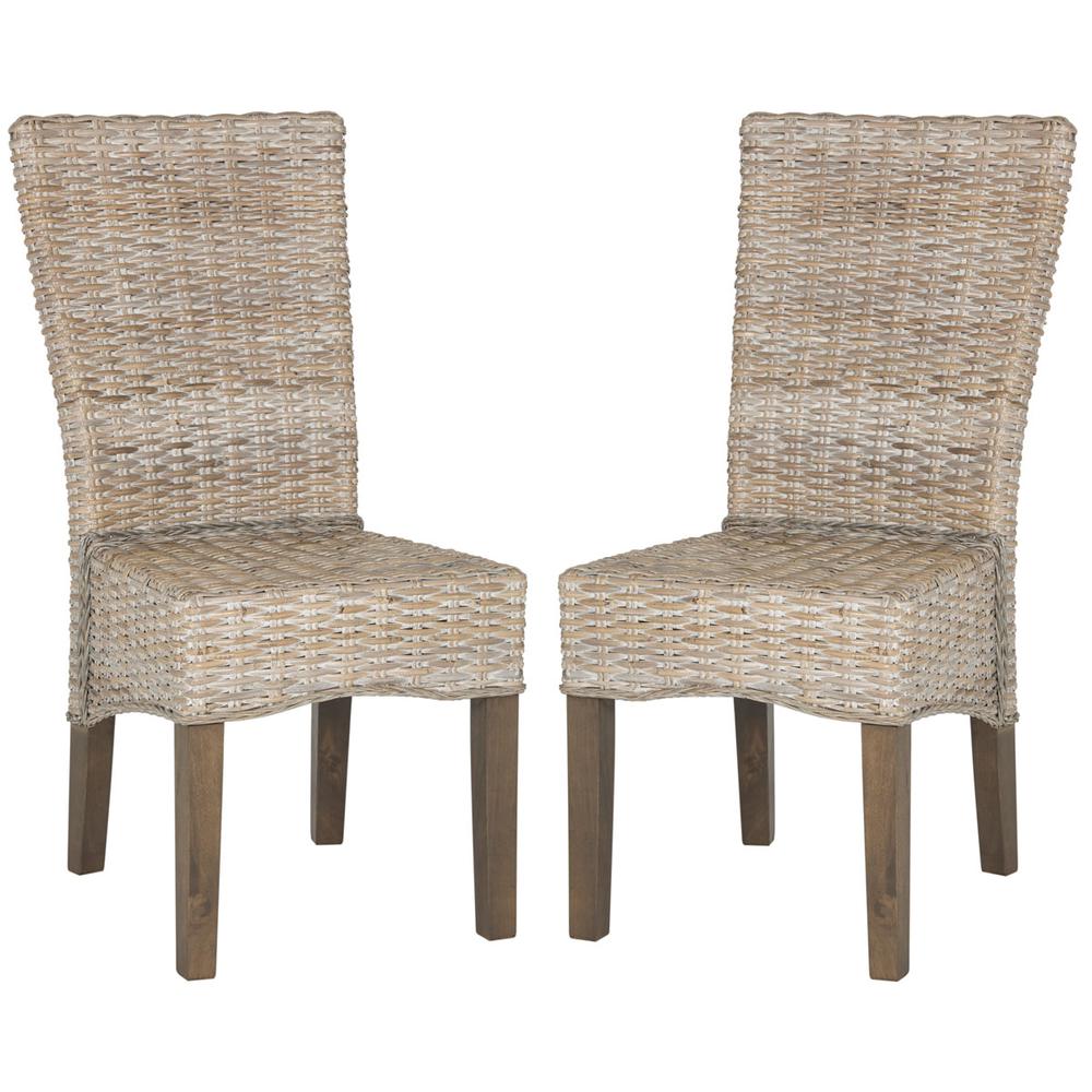 OZIAS 19''H WICKER DINING CHAIR, SEA8014B-SET2. Picture 1