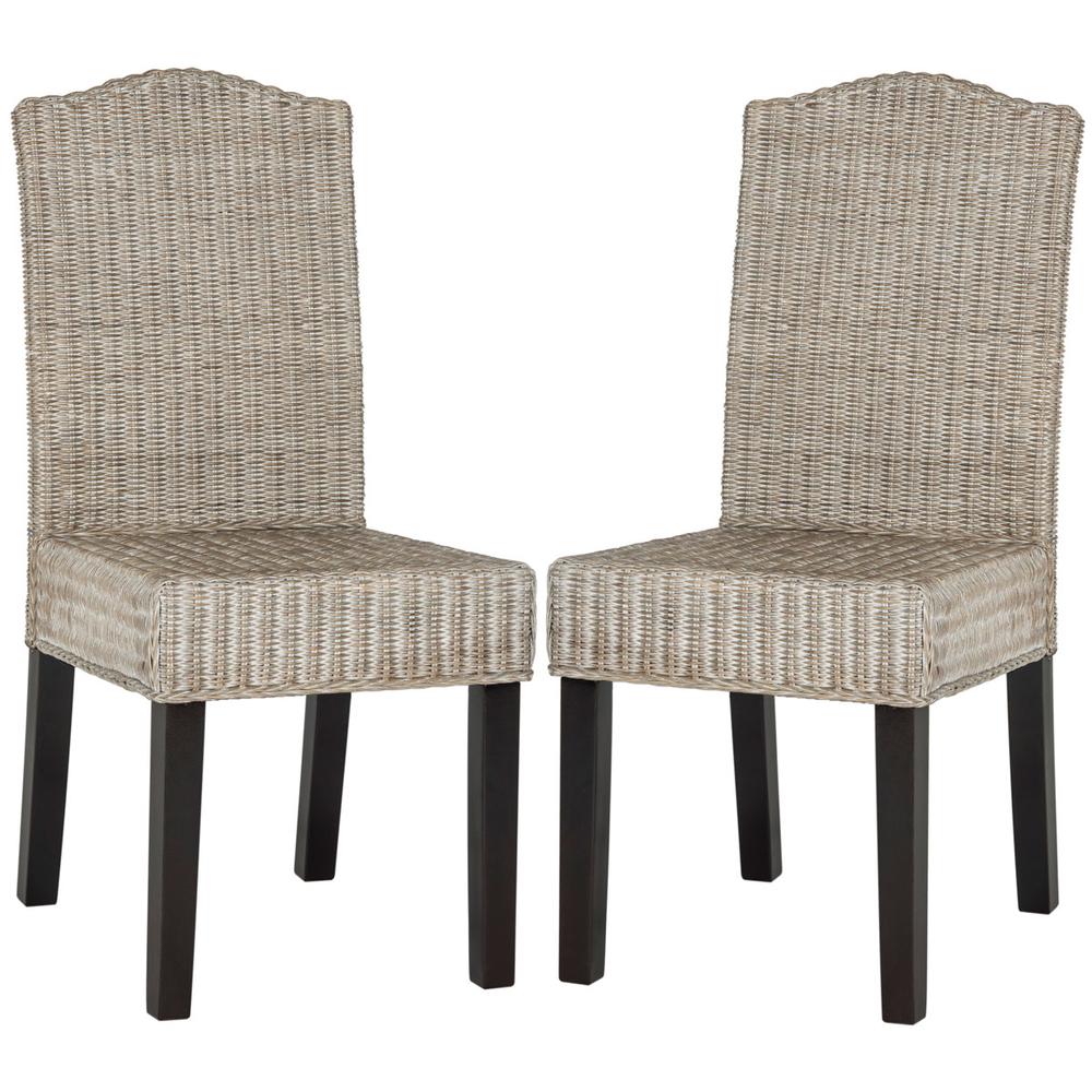 ODETTE 19''H WICKER DINING CHAIR, SEA8015B-SET2. Picture 1