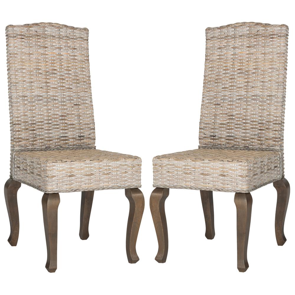 MILOS 18''H WICKER DINING CHAIR, SEA8018B-SET2. Picture 1