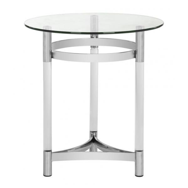 LETTY ROUND ACRYLIC END TABLE. Picture 1