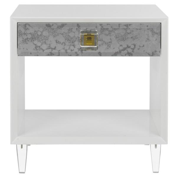 ARCELIA ACRYLIC EGLOMISE SIDE TABLE. Picture 1
