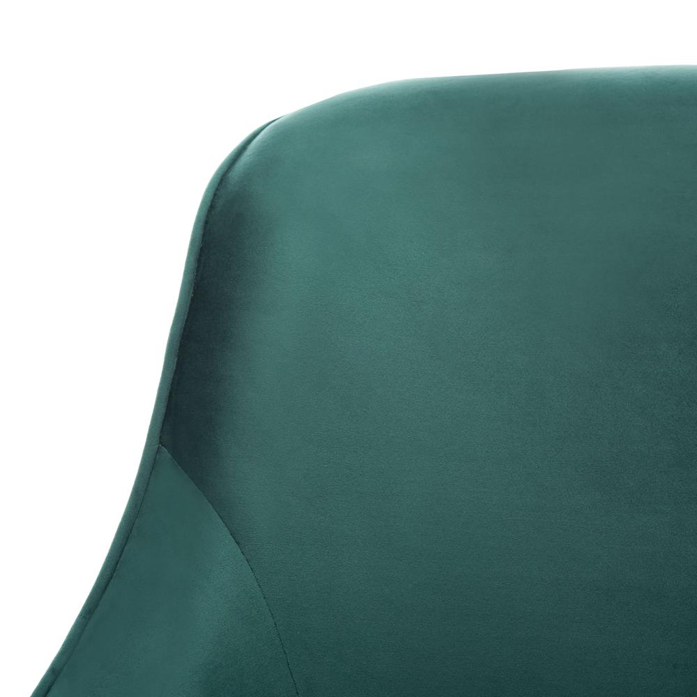 Leyla Channeled Velvet Accent Chair, Emerald. Picture 5