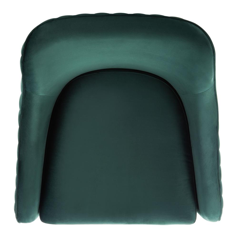 Leyla Channeled Velvet Accent Chair, Emerald. Picture 11
