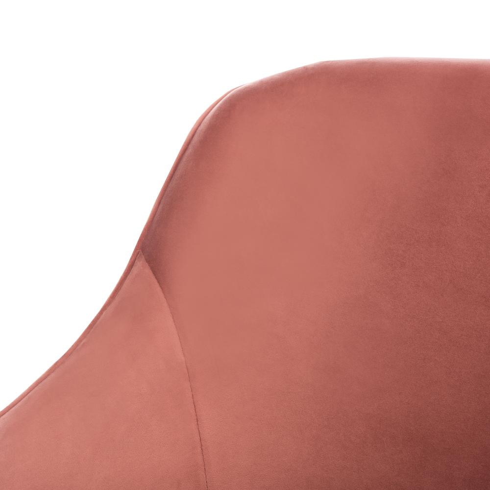 Leyla Channeled Velvet Accent Chair, Dusty Rose. Picture 5
