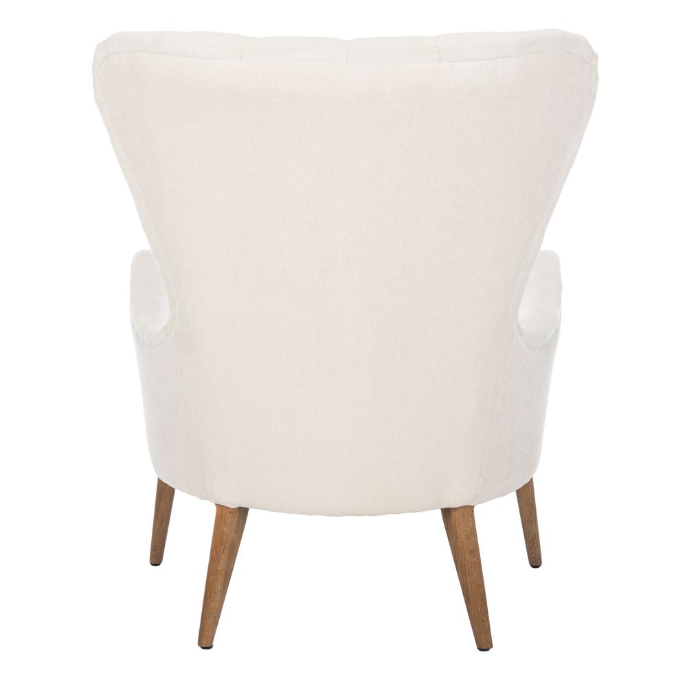 Brayden Contemporary Wingback Chair, Off White. Picture 2