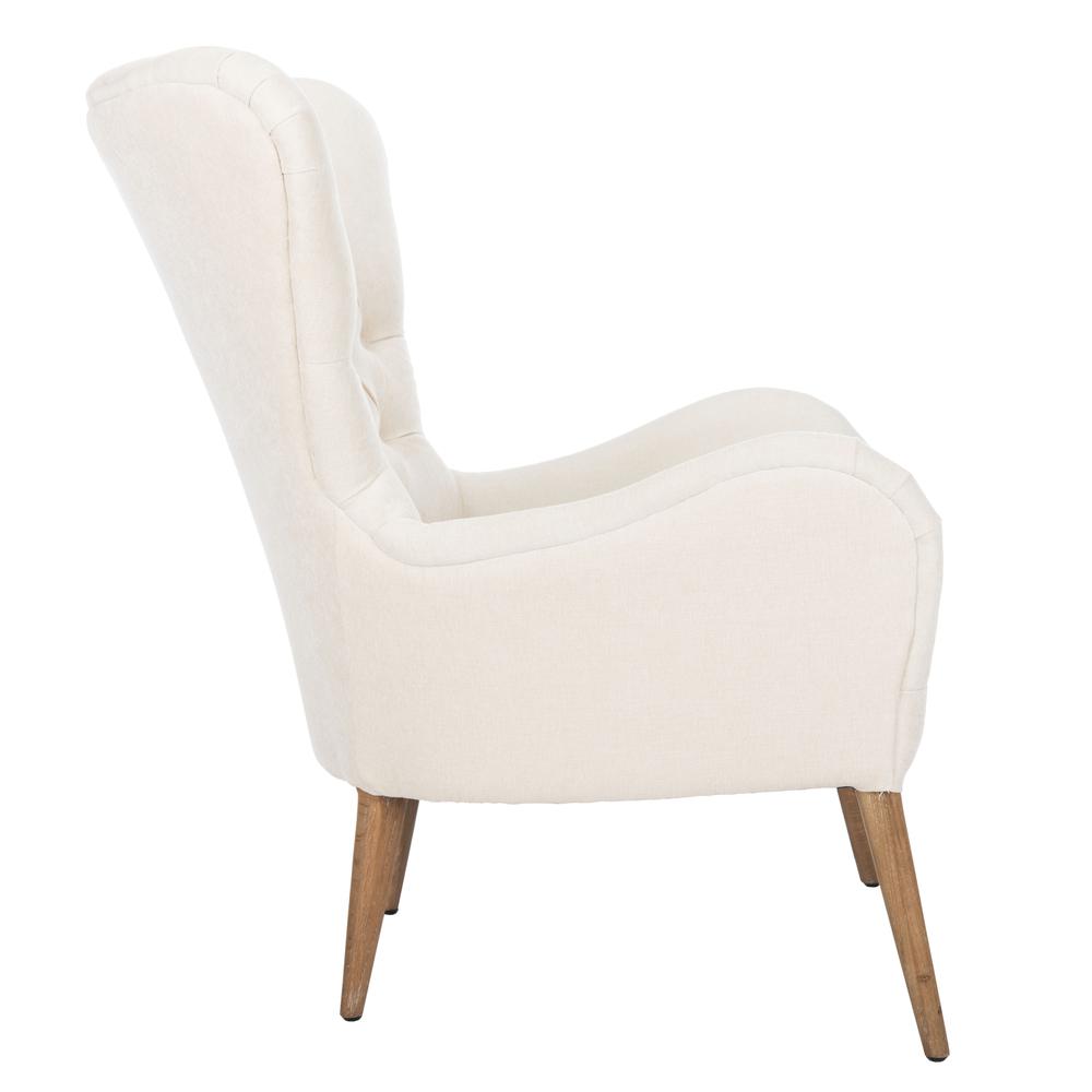 Brayden Contemporary Wingback Chair, Off White. Picture 10