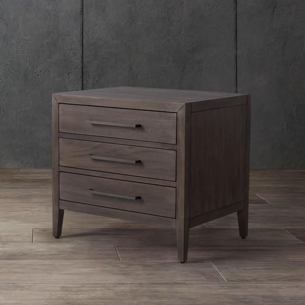 ARIELLA 3 DRAWER WD NIGHTSTAND, Light Brown. Picture 5