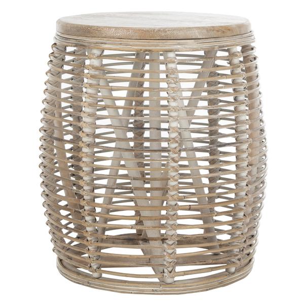 MAUI RATTAN DRUM STOOL TABLE, STL6500A. Picture 1
