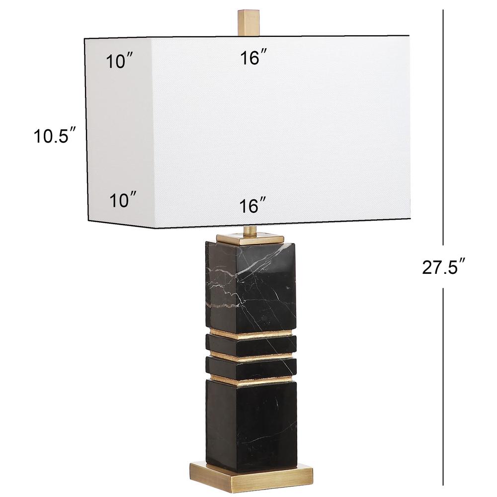 Jaxton Marble 27.5-Inch H Table Lamp , Black/Gold. Picture 1