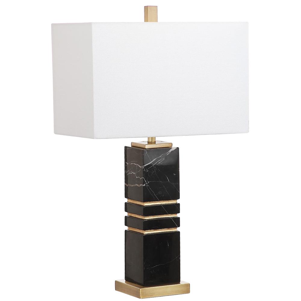 Jaxton Marble 27.5-Inch H Table Lamp , Black/Gold. Picture 3