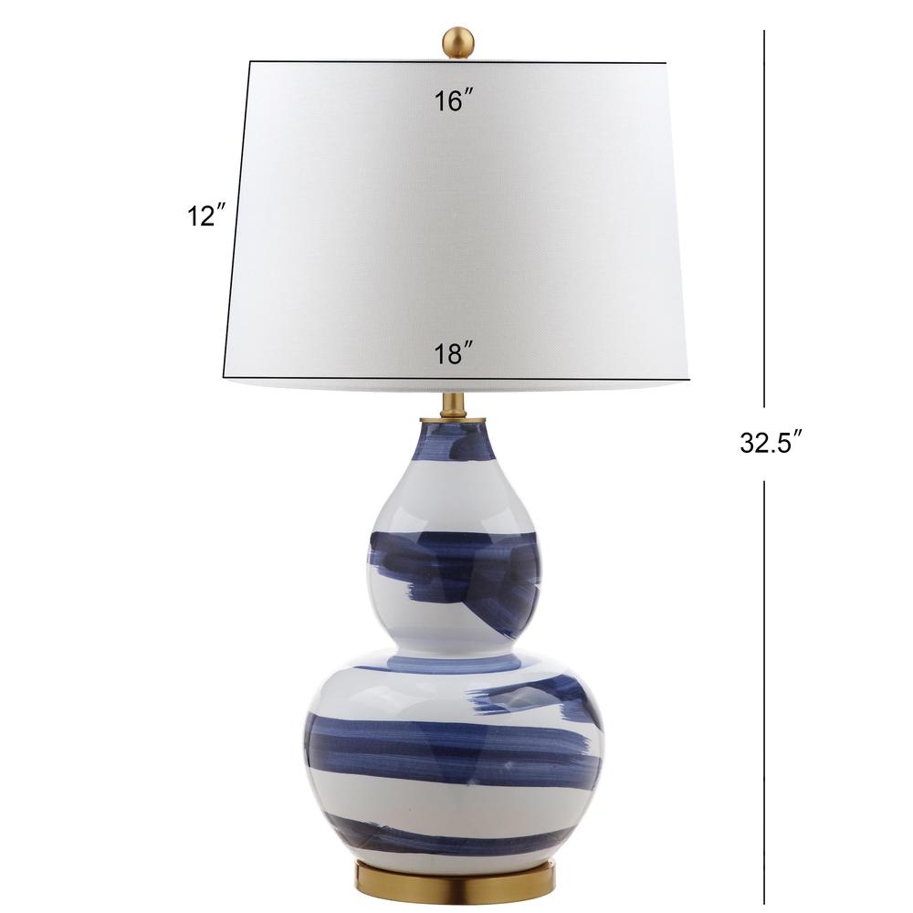 Aileen Table Lamp, Blue/White. Picture 1