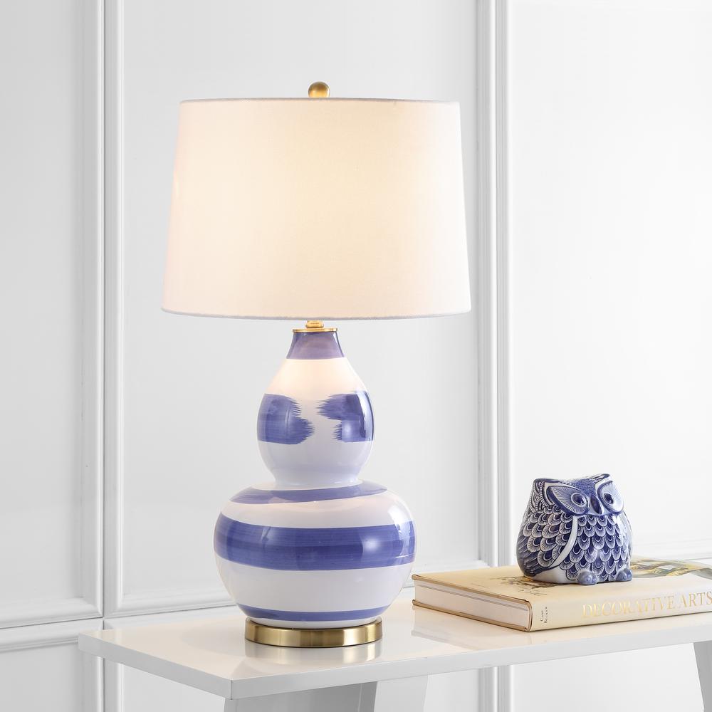 Aileen Table Lamp, Blue/White. Picture 4