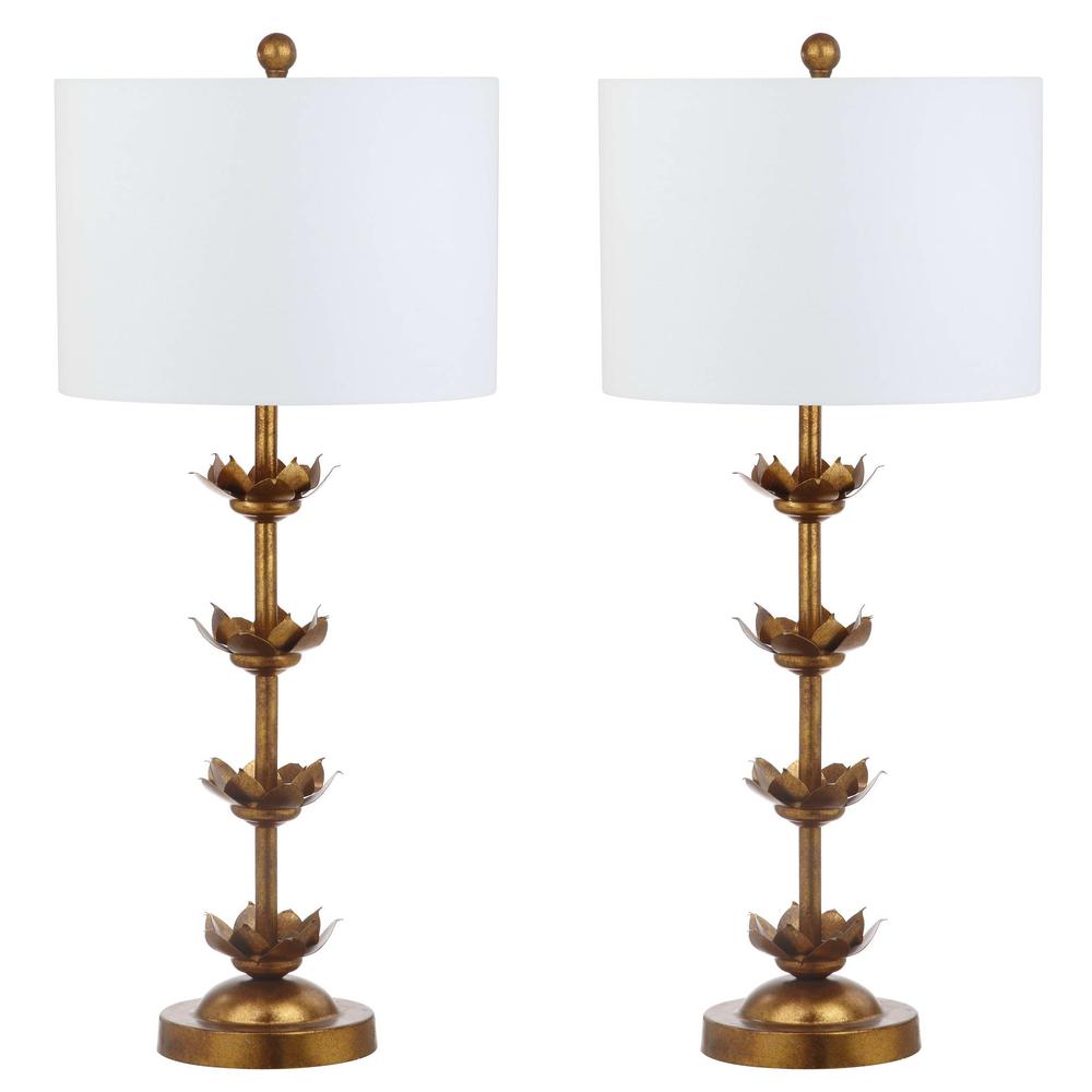 Lani Leaf 32-Inch H Table Lamp, Antique Gold. Picture 2