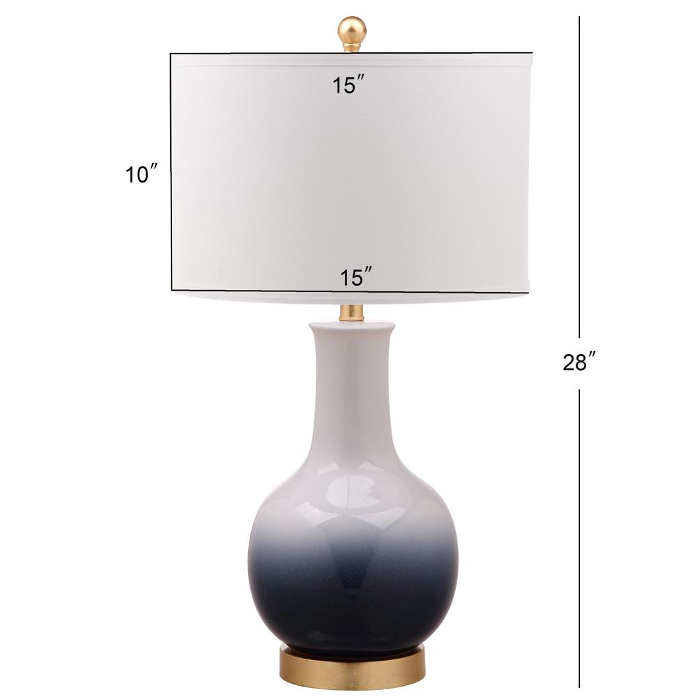 Alfio Table Lamp, Navy/White. Picture 1