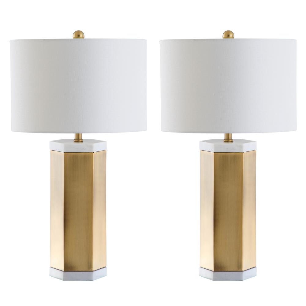 Alya Table Lamp, White/Brass Gold. Picture 2