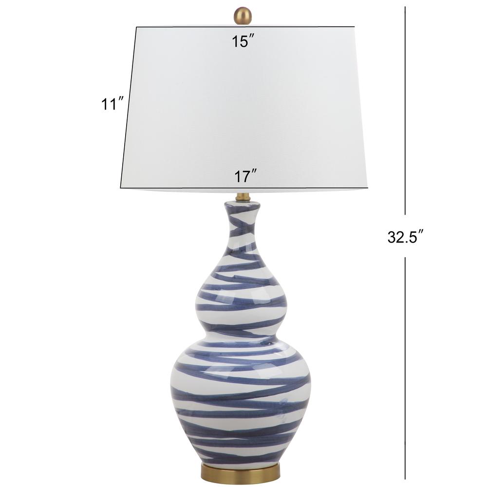 Aviana Table Lamp, White/Blue. Picture 1