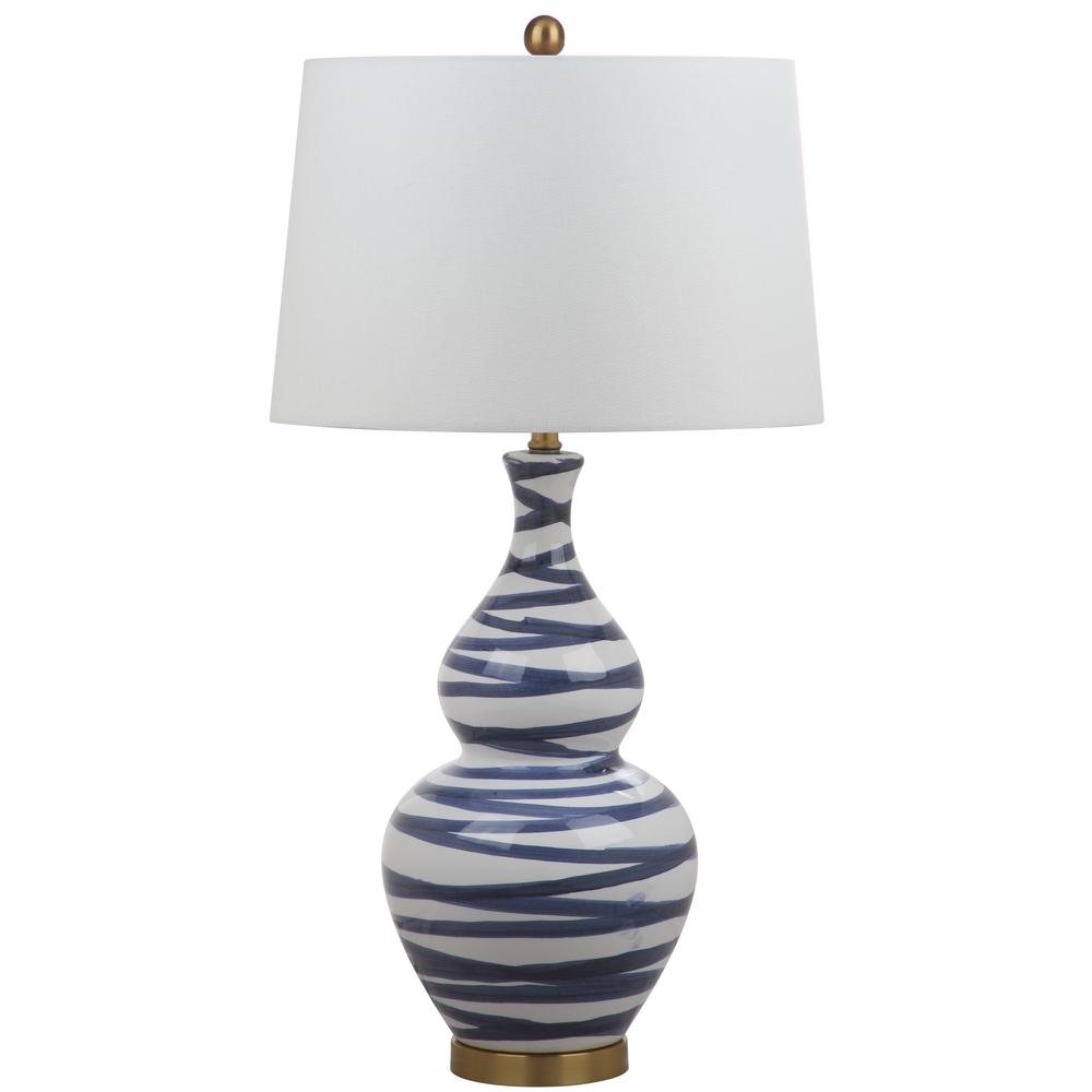 Aviana Table Lamp, White/Blue. Picture 3