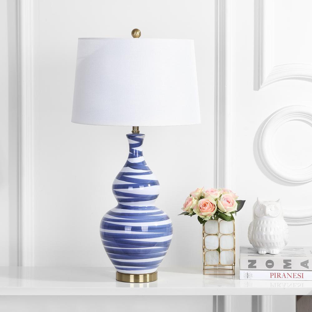 Aviana Table Lamp, White/Blue. Picture 2