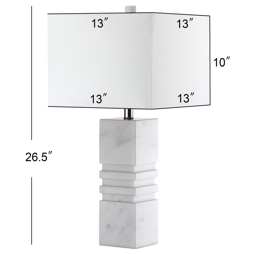 Faye Marble Table Lamp, White. Picture 1