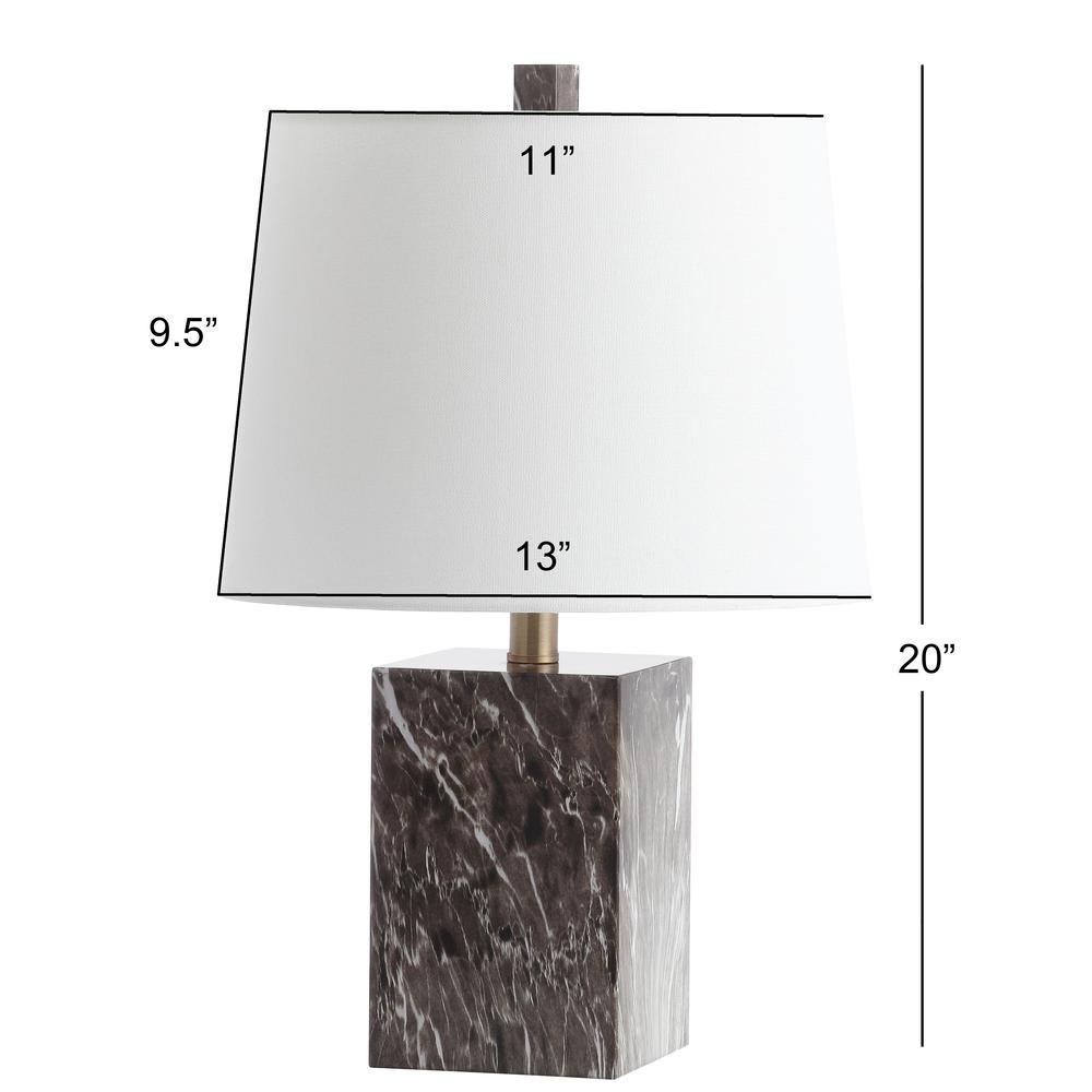 Brett Table Lamp, Brown Marble. Picture 1