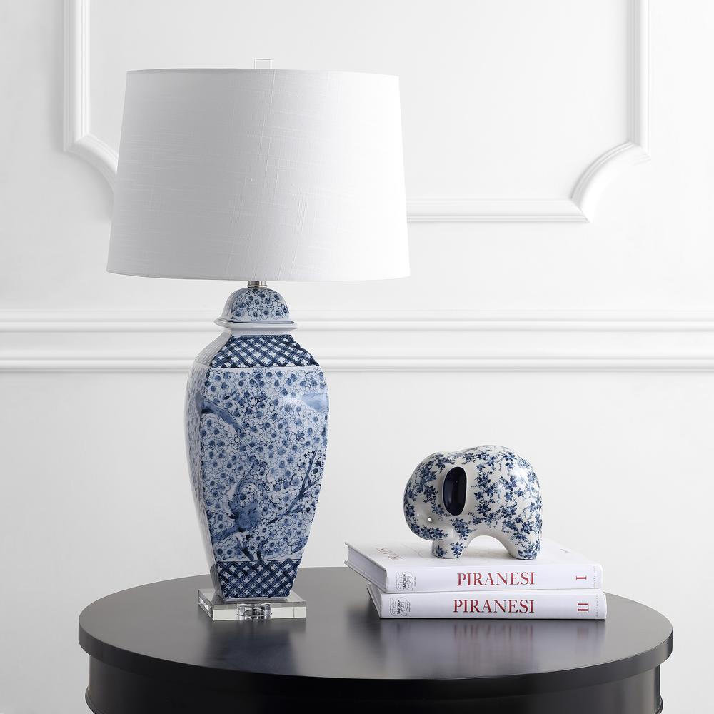 Braeden Table Lamp, Blue/White. Picture 1