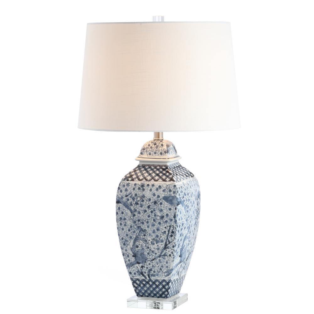 Braeden Table Lamp, Blue/White. Picture 4