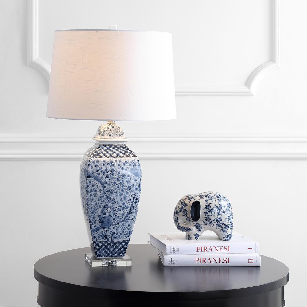 Braeden Table Lamp, Blue/White. Picture 3