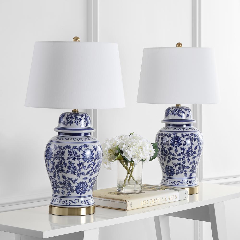 Arwen Table Lamp, Blue/White, set of 2. Picture 1