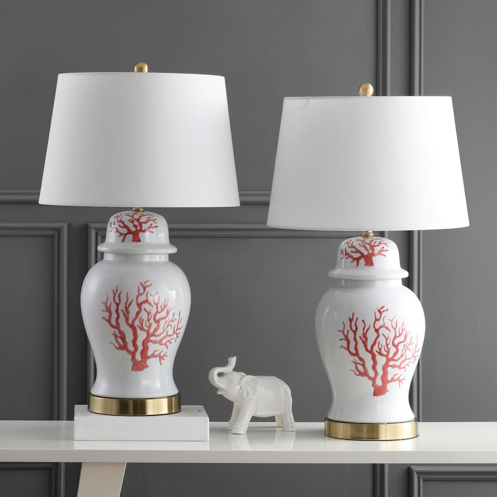Emory Table Lamp, Red/White. Picture 1