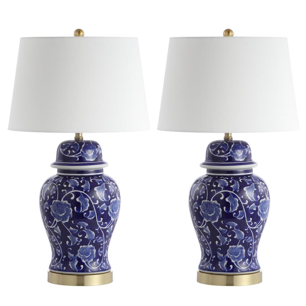 Aharon Table Lamp, Navy/White. Picture 2