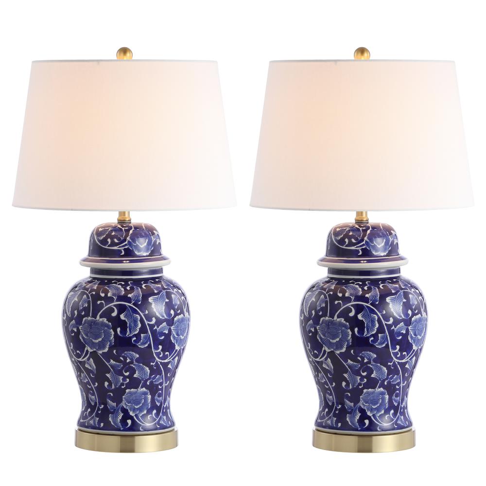 Aharon Table Lamp, Navy/White. Picture 4