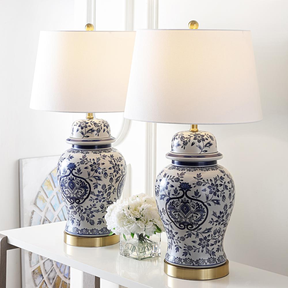 Ariadne Table Lamp, Blue/White. Picture 3